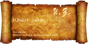Ujházi Zalán névjegykártya